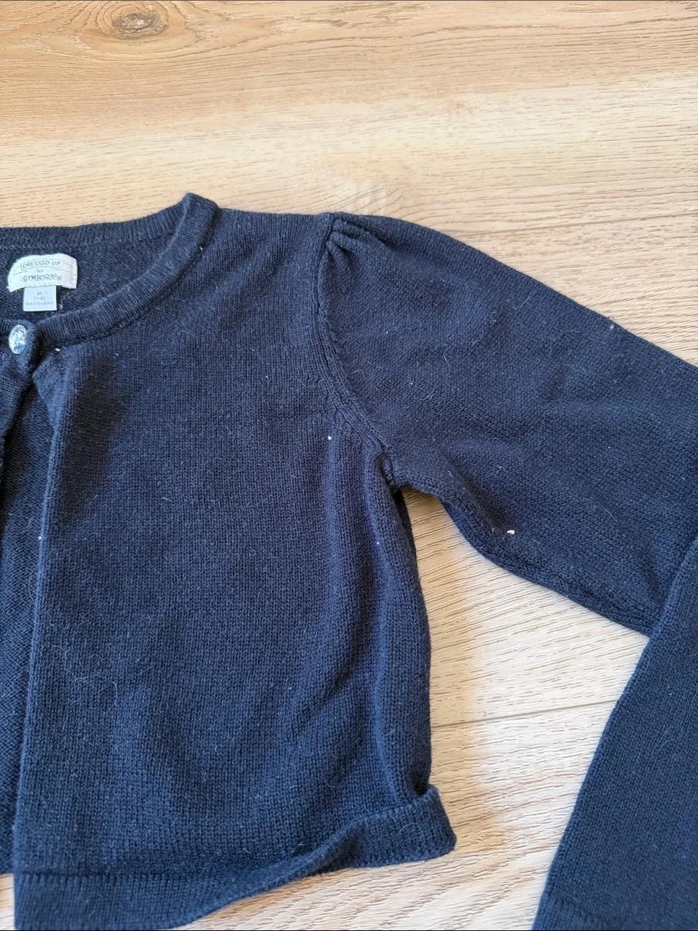 Gymboree Black Cropped Knit Cardigan